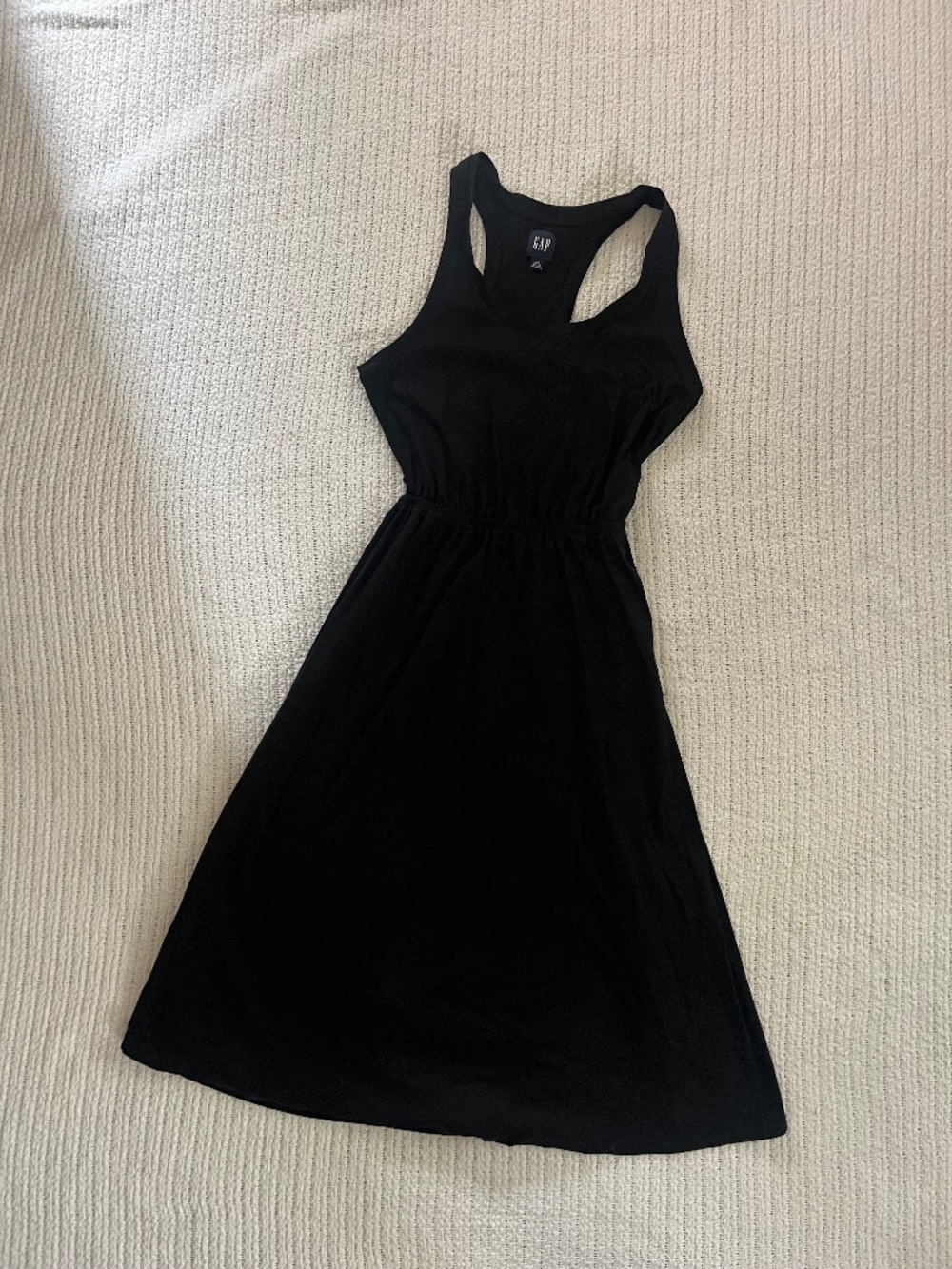 Gap Black Midi Sundress With Cutout Back